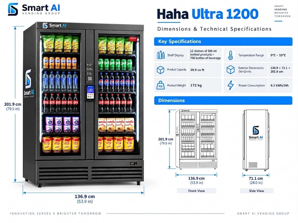 HAHA Ultra 1200 Large Capacity Smart Vending Machine - Image 3